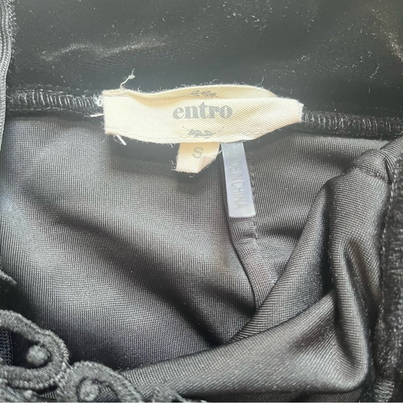 Entro Black Lace and Velvet Dress S - Picture 8 of 9